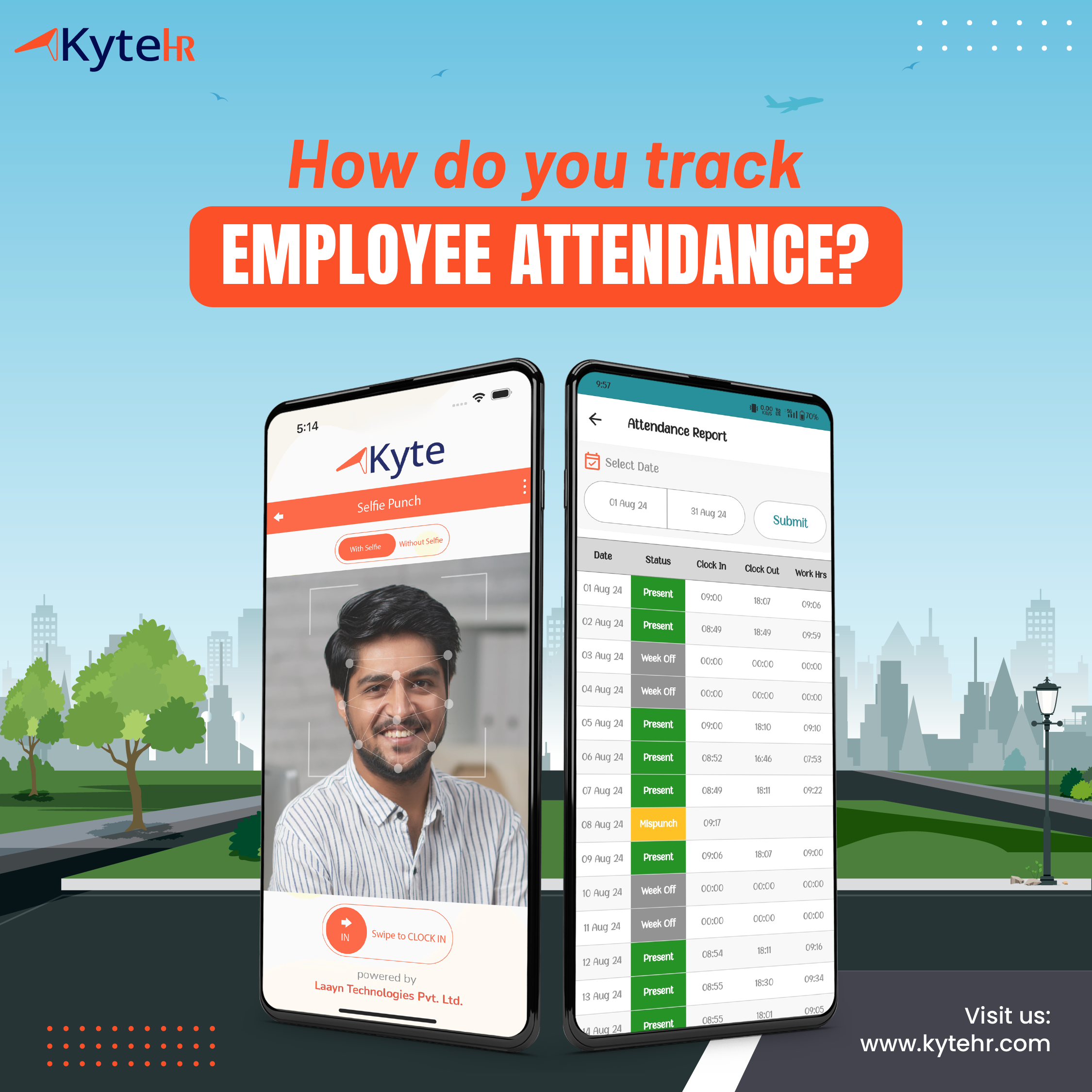 How do you track employee attendance?